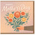 Happy Mother's Day Card - Hand Holding Floral Bouquet Illustration on Warm Pastel Background - For Mum