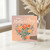 Happy Mother's Day Card - Hand Holding Floral Bouquet Illustration on Warm Pastel Background - For Mum