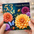 53rd Birthday Card, Happy Birthday Floral Butterfly Card