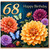 68th Birthday Card, Floral Butterfly Happy Birthday Card