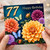 77th Birthday Card, Happy Birthday Floral Butterfly Design