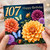 107th Birthday Card, Floral Happy Birthday Card