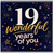 19th Birthday Card, 19 Wonderful Years of You Card