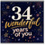 34th Birthday Card, Wonderful Years of You Card