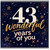 43rd Birthday Card, Wonderful 43 Years of You