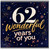 62nd Birthday Card, 62 Wonderful Years of You