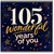 105th Birthday Card, 105 Wonderful Years of You