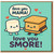 Love You Mama, Love You S'more - Cute Mum Mother's Day Card with Marshmallow and S'more Characters, Punny Food Illustration