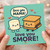 Love You Mama, Love You S'more - Cute Mum Mother's Day Card with Marshmallow and S'more Characters, Punny Food Illustration