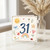 31st Birthday Card, Cute Watercolour Floral Number 31 Birthday Card