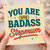 Funny Stepmum Card - You Are One Badass Stepmum - Bold Retro Typography with Stars - Mother's Day, Birthday or Just Because Card for