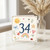34th Birthday Card, Cute Watercolour Number 34 Birthday Card
