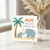 Mum I’d Be Lost Without You Mother’s Day Card - Cute Elephant Mum and Baby Under Palm Tree - From Son or Daughter