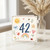 42nd Birthday Card, Watercolour Pastel Floral and Cute Animal Design