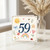 59th Birthday Card, Cute Watercolour Sun Rainbow Hearts and Flowers