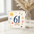 61st Birthday Card, Cute Watercolour Rainbow and Garden Design