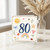 80th Birthday Card, Cute Watercolour Rainbow and Garden Design