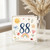 88th Birthday Card, Cute Watercolour Number 88 Card with Sun, Rainbow and Animals