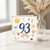 93rd Birthday Card, Cute Watercolour Number 93 Card with Sun, Rainbow and Animals