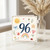 96th Birthday Card, Whimsical Watercolour Animal and Rainbow Card