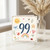 99th Birthday Card, Cute Watercolour Celebration Card with Rainbow, Sun and Flowers