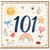 101st Birthday Card, Cute Watercolour 10th Birthday Card with Sun, Rainbow and Animals