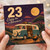 23rd Birthday Card, Enjoy the Adventure Vintage Camper Van Card