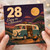 28th Birthday Card, Enjoy the Adventure Retro Camper Van Card