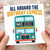 90th Birthday Card, All Aboard the Birthday Express Bus Card