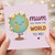 Mum You Mean the World to Me Card - Cute Globe with Flowers - Mother’s Day Card from Daughter or Son - Sweet Love Message for Mum