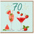 70th Birthday Card, Fruity Cocktail Celebration Card