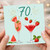 70th Birthday Card, Fruity Cocktail Celebration Card