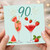 90th Birthday Card, Festive Fruit Cocktail Design