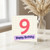 9th Birthday Card, Happy Birthday Card with Hand - Drawn Number 9 Design