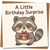 Cute Raccoon Birthday Card - A Little Birthday Surprise - 145mm x 145mm Square -, Includes Kraft Envelope