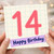 14th Birthday Card, Happy Birthday Card