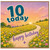 10th Birthday Card, Happy Birthday Floral Sunset Design