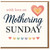 With Love on Mothering Sunday Card for Mum - Heart Motif and Pastel Hearts - Thoughtful Mother’s Day Greeting