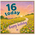 16th Birthday Card, Happy 16 Today Floral Sunset Birthday Card
