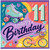 11th Birthday Card, Colourful Roller Skate and Bicycle Happy Birthday Card