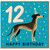 12th Birthday Card, Cute na Party Design
