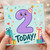 2nd Birthday Card, Cute Number Two Today Card