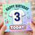 3rd Birthday Card, Football Shirt Soccer Birthday Card
