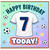 7th Birthday Card, Football Happy Birthday Today