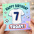7th Birthday Card, Football Happy Birthday Today