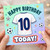 10th Birthday Card, Soccer Birthday Card for 10 Year Old