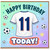 11th Birthday Card, Football Shirt 11 Design, Happy Birthday Today