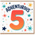 5th Birthday Card, Adventurous Number 5 Birthday Card