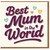 Best Mum in the World Card - Mother’s Day Card for Mum with Colourful Hearts - Heartfelt Greeting for Birthday or Thank You