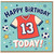13th Birthday Card, Soccer Birthday Card, Happy Birthday Today Card